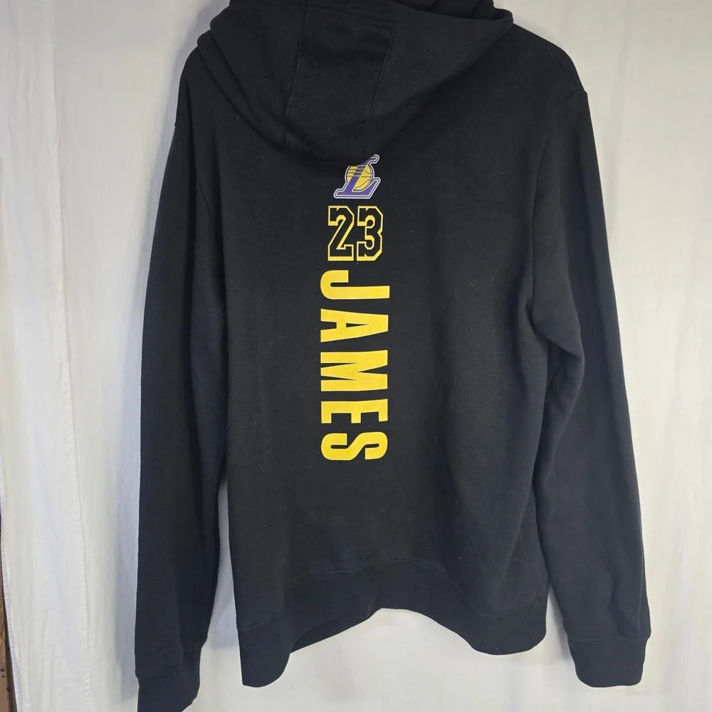 Fanatics LeBron James Lakers‎ Hoodie XL Black Cotton NBA Basketball Streetwear